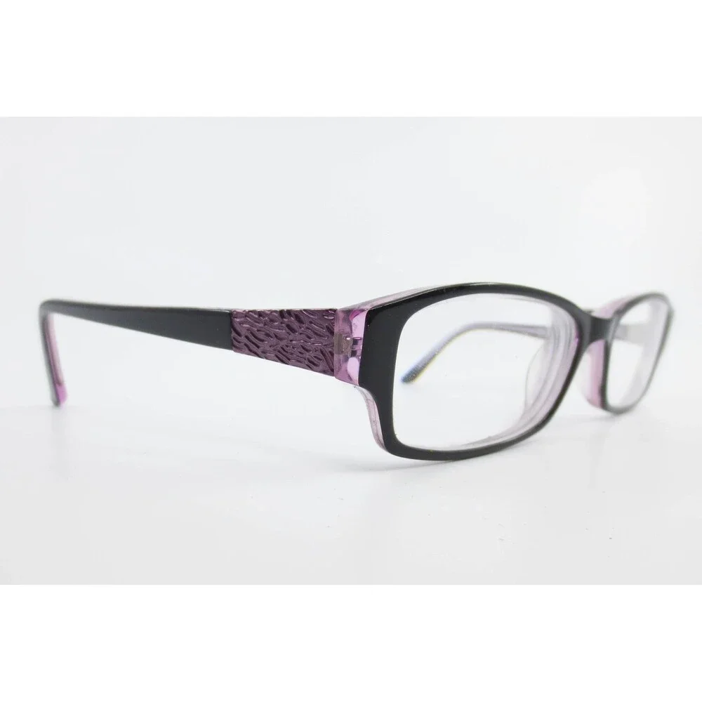 Adensco Jan 0JJT Eyeglasses Black Purple Rectangular Frames 51-15-130 36257